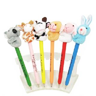 動物絨毛+木製原子筆